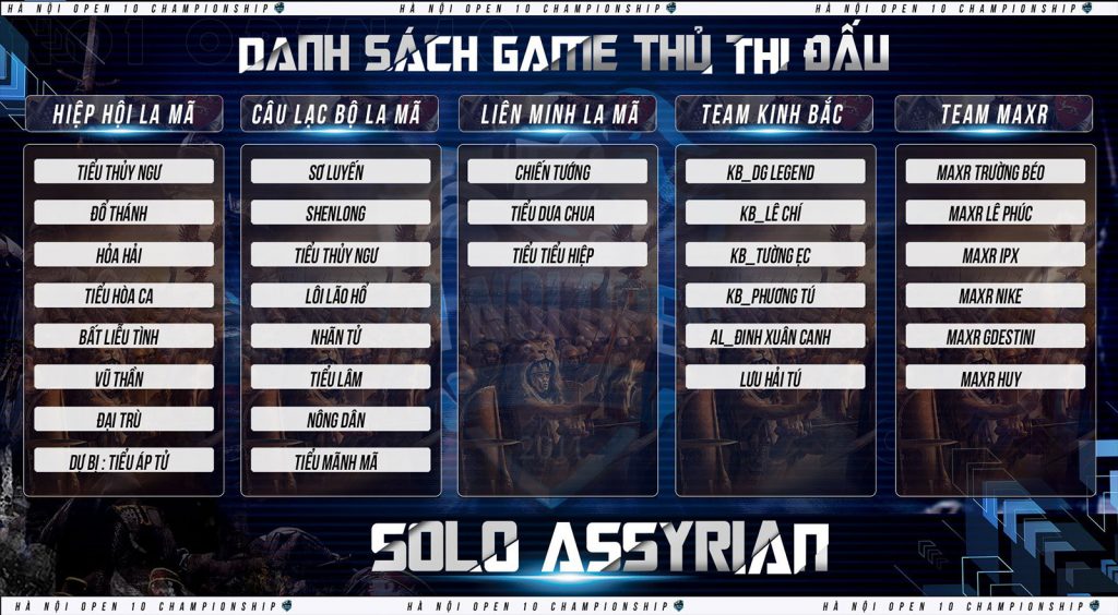 AoE Hà Nội Open 10 Championship - Solo Assyrian
