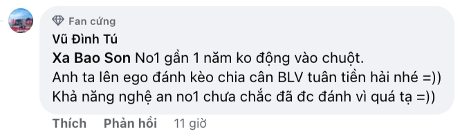 BLV Ver lên tiếng giải đáp vì sao không xếp top cho No1