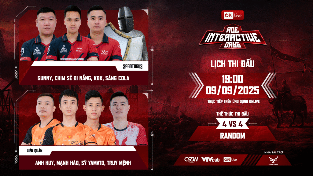 AOE INTERACTIVE DAYS – LỊCH THI ĐẤU TUẦN ĐẦU TIÊN